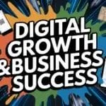 Digital growth and business success with QR codes and shipping boxes