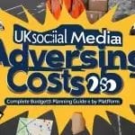 UK social media advertising costs guide by platform, including delivery vans and packaging materials.