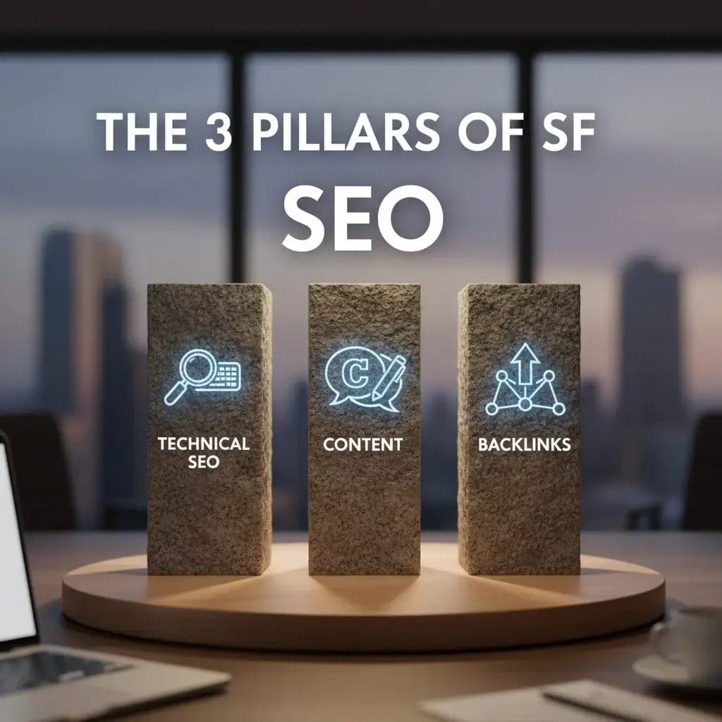What are the three pillars of SEO?